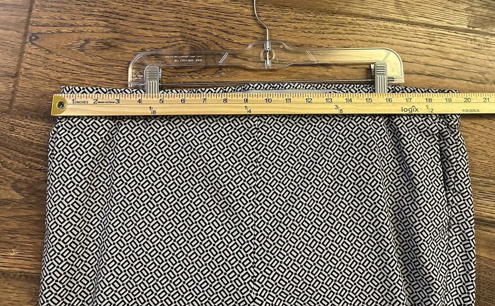 J.Jill Essential Slim Ankle Pants Womens 20 Black White Geometric Pull On - Picture 4 of 5